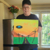 UFO Art - Get Lost - Print on Canvas - Customer Review - 5 Stars - Cryptid & Kin
