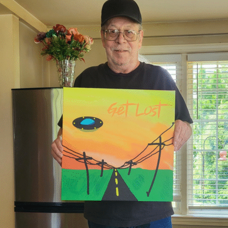 UFO Art - Get Lost - Print on Canvas - Customer Review - 5 Stars - Cryptid & Kin