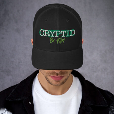Crytpid & Kin - Embroidered OG Logo on Black Retro Trucker Hat