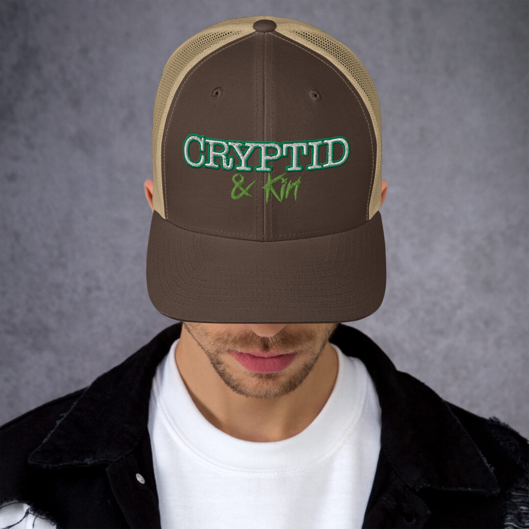 Crytpid & Kin - Embroidered OG Logo on Brown & Khaki Retro Trucker Hat