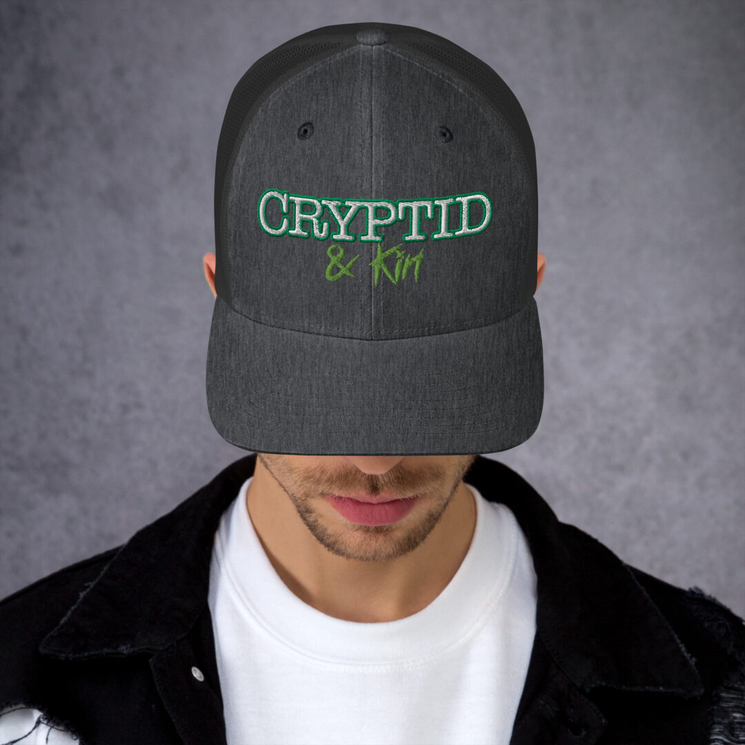 Crytpid & Kin - Embroidered OG Logo on Heather Gray Retro Trucker Hat