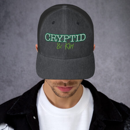 Crytpid & Kin - Embroidered OG Logo on Heather Gray Retro Trucker Hat
