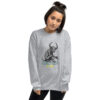 Baby Wendigo - Soft Light Grey Crew Neck Sweater - Cryptid & Kin - neurodivergent apparel featuring mythical creatures