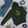 Forest Green - OG Cryptid & Kin Unisex Hoodie featuring official logo (finger print / alien eye) - celebrating neurodiversity