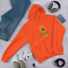 Bright Orange - OG Cryptid & Kin Unisex Hoodie featuring official logo (finger print / alien eye) - celebrating neurodiversity