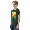 Get Lost - UFO in the Sunset - Forest Green Youth T-Shirt - Cryptid & Kin - Side View
