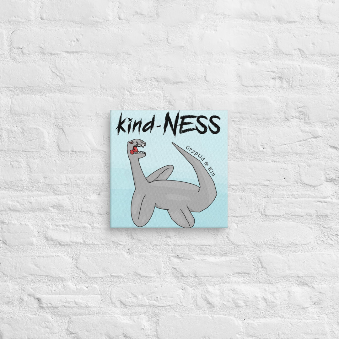 12" x 12" kind-NESS - Loch Ness - Original Autistic Art on Canvas - Support Autism Awareness with Wall Decor