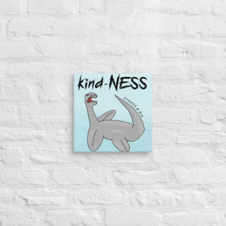 12" x 12" kind-NESS - Loch Ness - Original Autistic Art on Canvas - Support Autism Awareness with Wall Decor