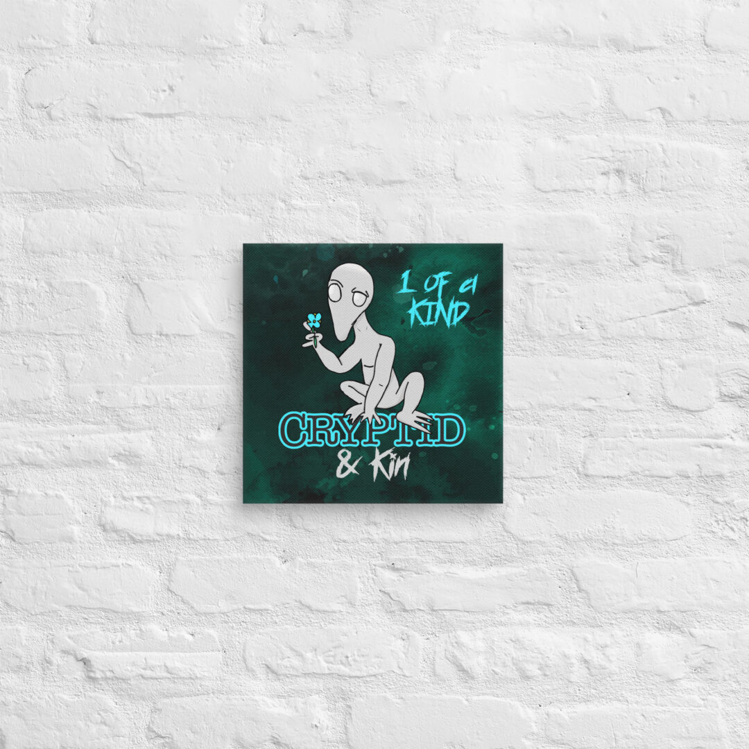 Dover Demon - 1 of a Kind - Wall Art - Print on Canvas to Support Autism Awareness - Size 12" x 12"