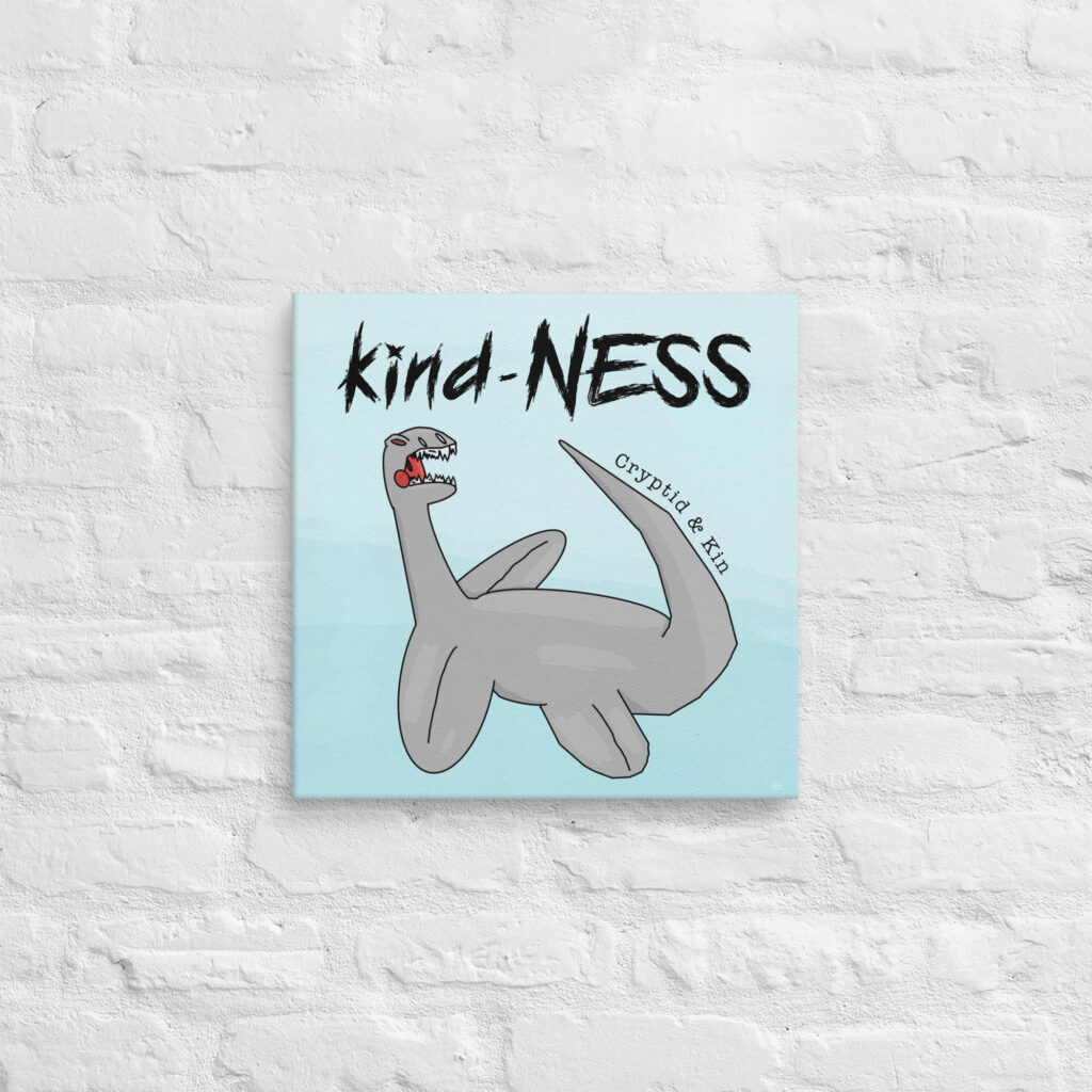 16" x 16" kind-NESS - Loch Ness - Original Autistic Art on Canvas - Support Autism Awareness with Wall Decor