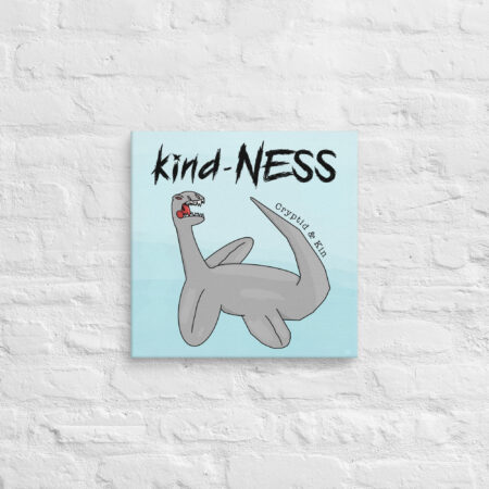 16" x 16" kind-NESS - Loch Ness - Original Autistic Art on Canvas - Support Autism Awareness with Wall Decor