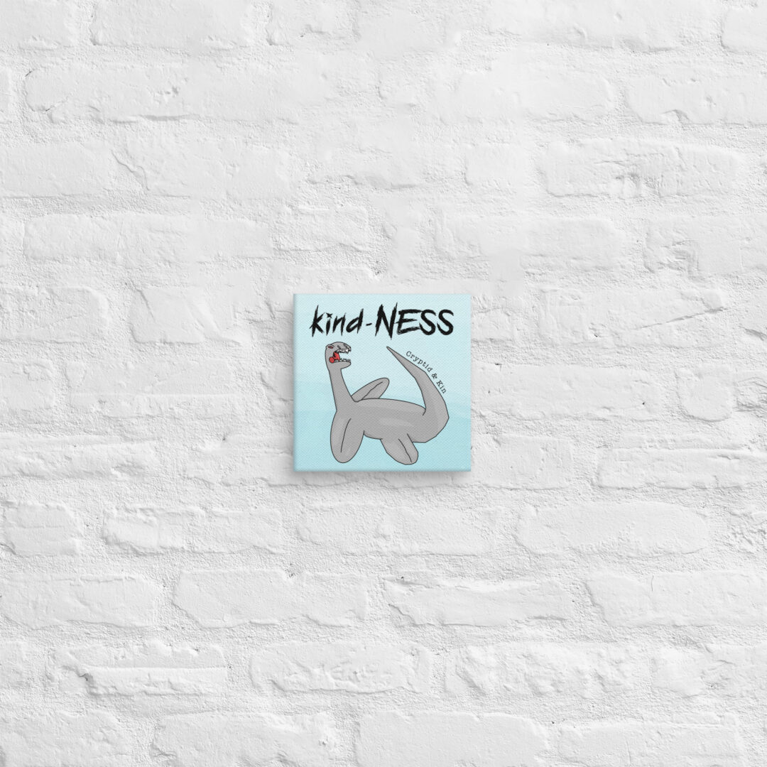 8" x 8" kind-NESS - Loch Ness - Original Autistic Art on Canvas - Support Autism Awareness with Wall Decor