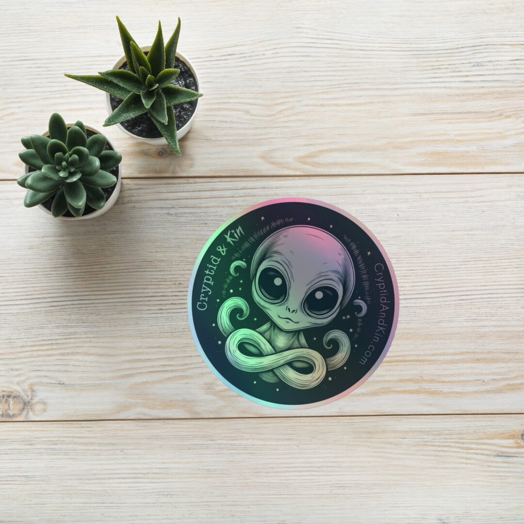 5.5" x 5.5" Autism Awareness Alien - Holographic Sticker - Cryptid & Kin