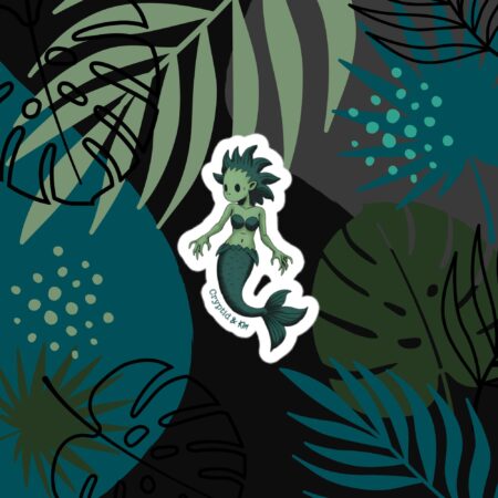 3" x 3" Mermaid / Siren Vinyl Sticker - Cryptid & Kin - Celebrating Neurodiversity
