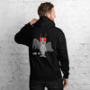 Moth Man Hoodie - Lurk Off - Cryptid & Kin - Neurodivergent Apparel - Back View - Black Color