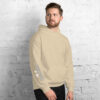 Moth Man Hoodie - Lurk Off - Cryptid & Kin - Neurodivergent Apparel - Right Side View - Sand Color