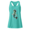 Mermaid / Siren Creature - Soft Tahiti Blue / Teal Women's Racerback Tank Top - Cryptid & Kin - Celebrating Neurodiversity