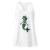 Mermaid / Siren Creature - Soft White Women's Racerback Tank Top - Cryptid & Kin - Celebrating Neurodiversity