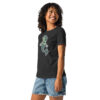 Mermaid / Siren Creature - Soft Heather Dark Gray Women's T-Shirt - Cryptid & Kin - Celebrating Neurodiversity - Side View