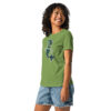 Mermaid / Siren Creature - Soft Seaweed Green Women's T-Shirt - Cryptid & Kin - Celebrating Neurodiversity - Side View