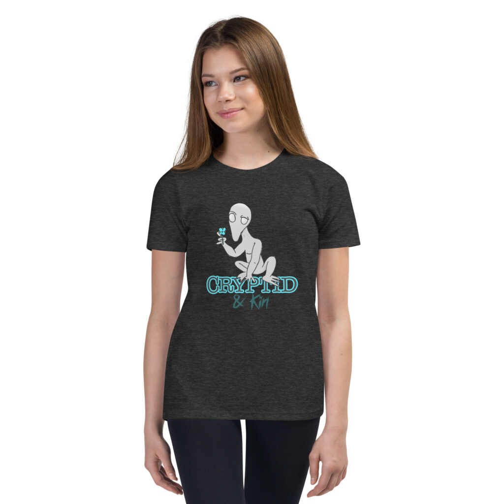 Dover Demon - 1 of a Kind - Cryptid & Kin - Soft Kids T-Shirt - Dark Heather Grey
