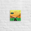 12" x 12" Get Lost - UFO in Sunset - Original Autistic Art on Canvas - Cryptid & Kin - Celebrating Neurodiversity