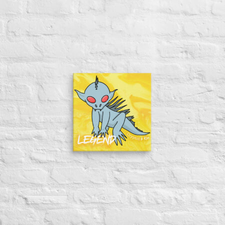 Chupacabra - Legend - Cryptid Wall Art - Print on Canvas to Support Autism Awareness - Size 12" x 12"