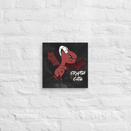 Cryptid Cutie - Jersey Devil - Wall Art - 12" x 12" Print on Canvas