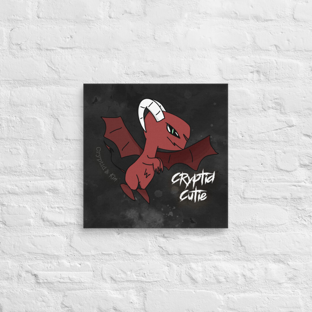 Cryptid Cutie - Jersey Devil - Wall Art - 16" x 16" Print on Canvas