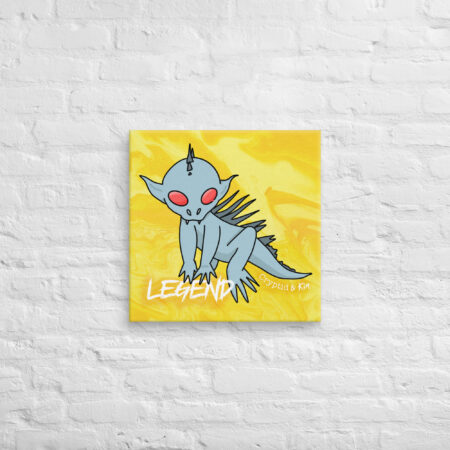 Chupacabra - Legend - Cryptid Wall Art - Print on Canvas to Support Autism Awareness - Size 20" x 20"