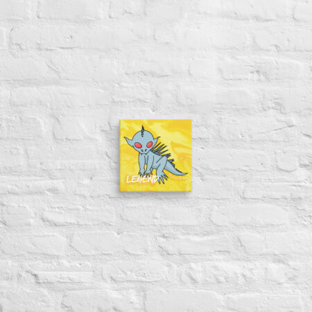 Chupacabra - Legend - Cryptid Wall Art - Print on Canvas to Support Autism Awareness - Size 8" x 8"