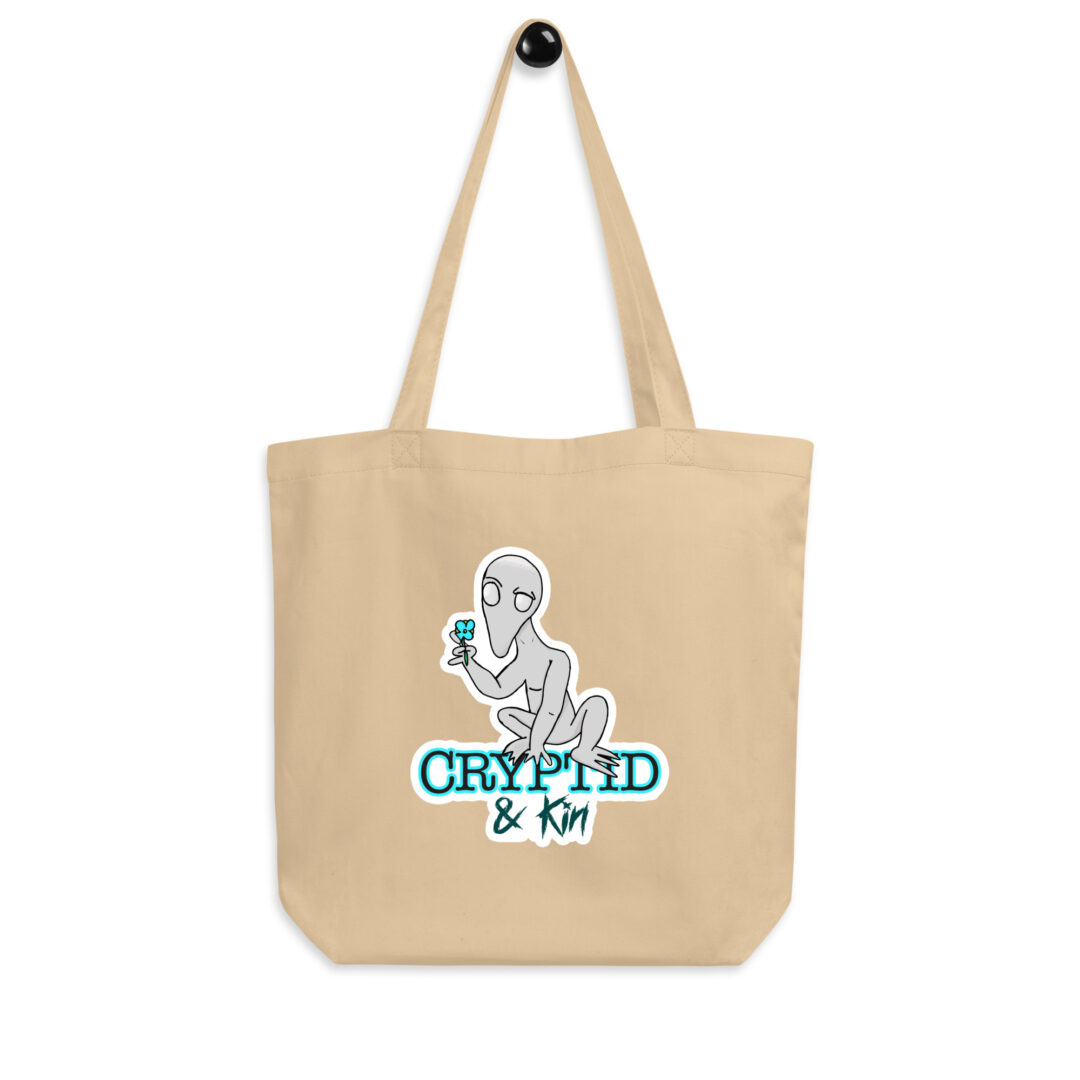 Dover Demon - 1 of a Kind - Cryptid & Kin - Sturdy Eco Tote Bag - Tan / Oyster Color