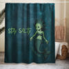 Mermaid Shower Curtain - Stay Salty - 71" x 74" - Cryptid & Kin