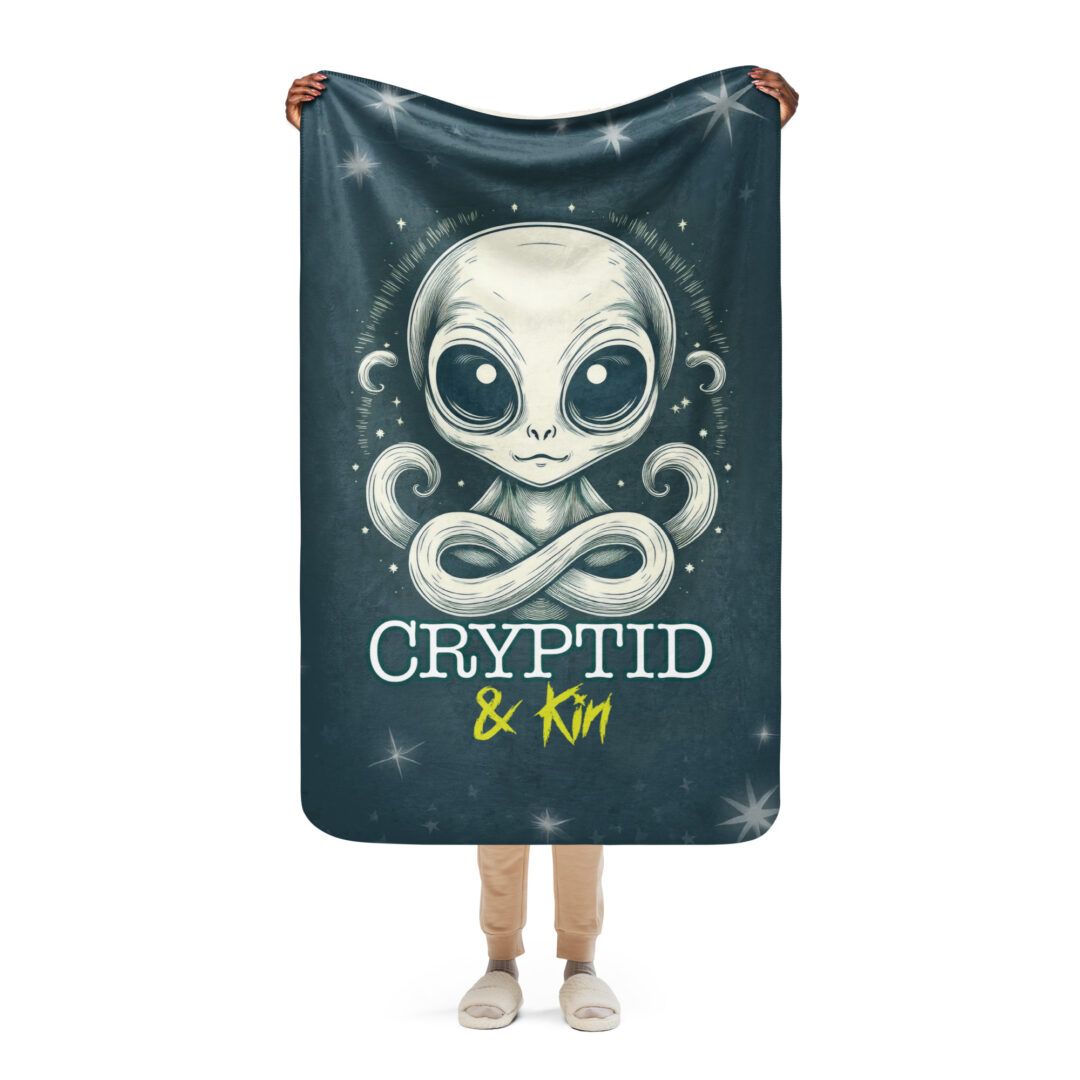 Alien Sherpa Blanket that supports Autism Awareness - Size 37" x 57"