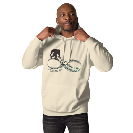 Bigfoot Believes in Me Soft Unisex Hoodie = Sasquatch & Autism Awareness = Color: Bone off-white