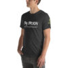 Big Brain. Built Different. - Soft T-shirt Supporting Autism Awareness - Heather Grey - Left Side View