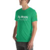 Big Brain. Built Different. - Soft T-shirt Supporting Autism Awareness - Kelly Green - Left Side View