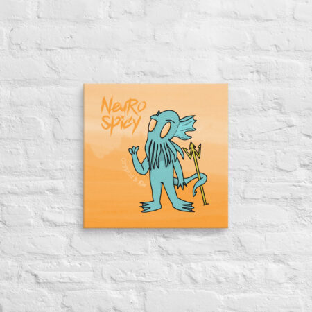 Cthulhu Wall Art - Cryptid Creature Print on Canvas - 16" x 16" - NeuroSpicy