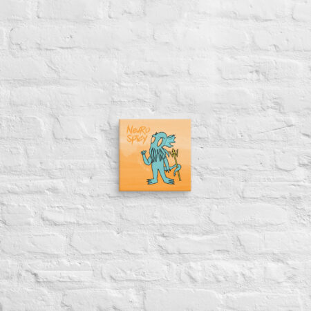Cthulhu Wall Art - Cryptid Creature Print on Canvas - 8" x 8" - NeuroSpicy