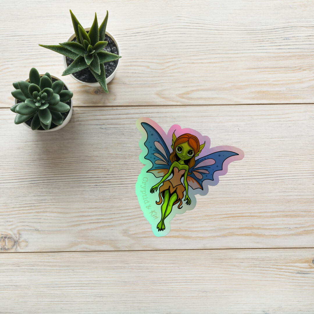 Fairy / Nymph - Holographic Stickers - 5.5" x 5.5"