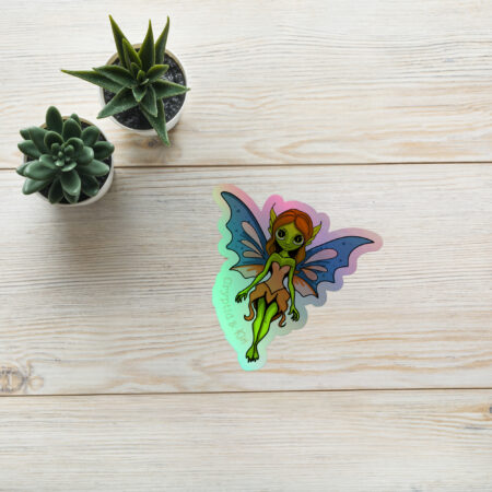 Fairy / Nymph - Holographic Stickers - 5.5" x 5.5"
