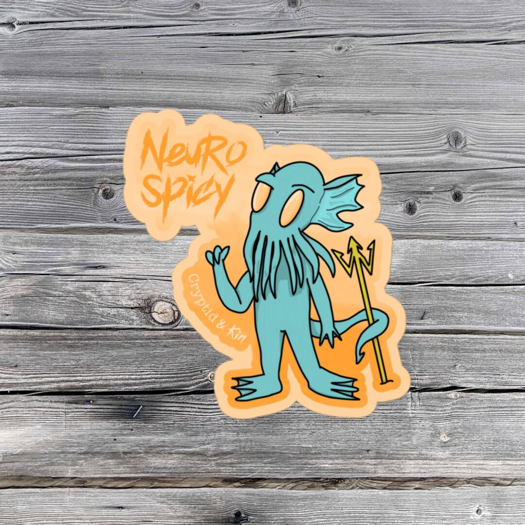 Cthulhu Sticker - Cryptid Creature Decal - 4" x 4" - NeuroSpicy