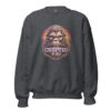 Bigfoot Close Up - Crewneck Sweater - Soft Sasquatch Sweatshirt - Dark Heather Gray