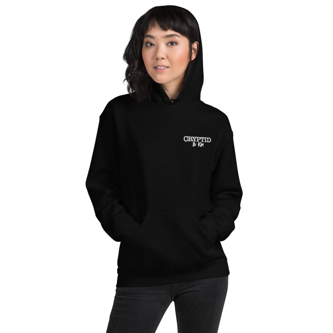 Cthulhu Hoodie - Smack Doubt in the Tentacle - Unisex Sweater - Black - Front View