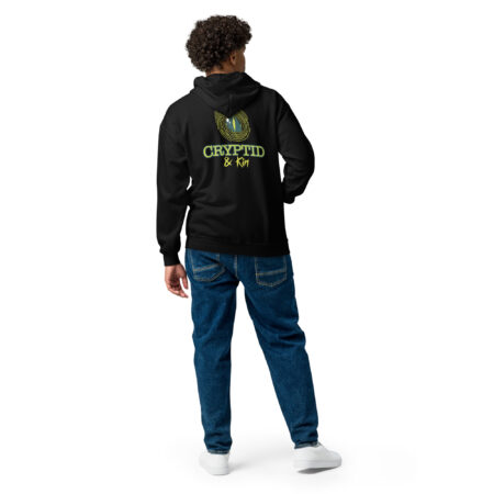 Cryptid & Kin OG Logo Zip Up Hoodie - Black - Back