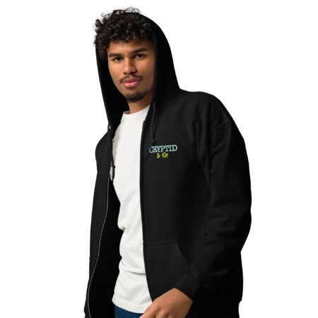 Cryptid & Kin OG Logo Zip Up Hoodie - Black - Front