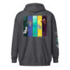 Cryptid Creatures - Unisex Zip-Up Hoodie - Dark Heather Gray - Back