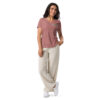 Cryptid & Kin Women's Relaxed Fit V-neck T-shirt - Heather Mauve