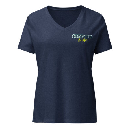 Fairy / Nymph - Cryptid & Kin Women's Relaxed Fit V-neck T-shirt - Heather Navy