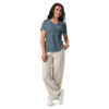 Cryptid & Kin Women's Relaxed Fit V-neck T-shirt - Heather Slate
